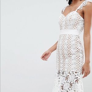 NWT ASOS white lace dress